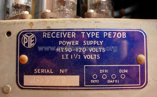 PE70B; Pye Ltd., Radio (ID = 577440) Radio