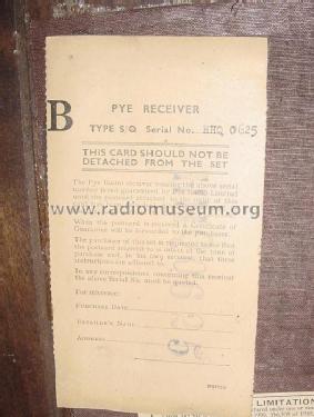 S/Q Portable; Pye Ltd., Radio (ID = 327923) Radio