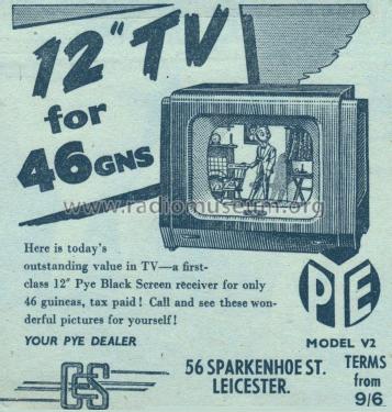 V2; Pye Ltd., Radio (ID = 1883579) Television