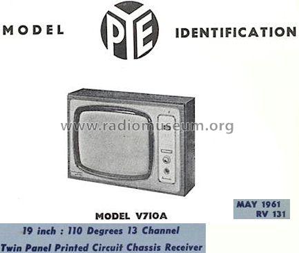 V710A; Pye Ltd., Radio (ID = 626098) Télévision