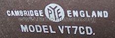 VT7CD; Pye Ltd., Radio (ID = 394888) Television