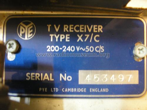 X7/C; Pye Ltd., Radio (ID = 1980514) Television