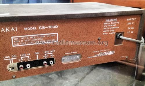 Akai Stereo Cassette Deck CS-703D; Pye N.Z. Ltd.; Waihi (ID = 3164039) Sonido-V