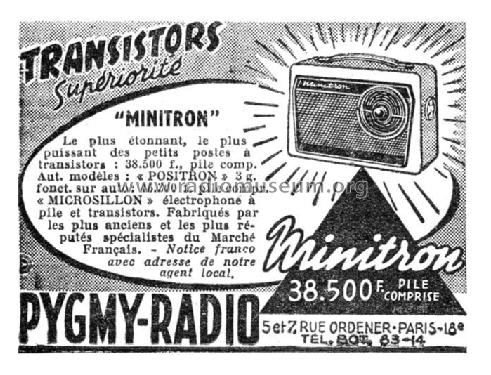 Transistor Posytron ; Pygmy, Ciate-Pygmy (ID = 1560716) Radio