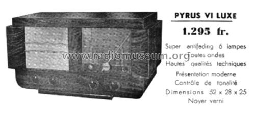 Pyrus VI Luxe; Pyrus-Télémonde, Éts (ID = 1673859) Radio