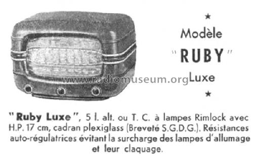 Ruby Luxe ; Pyrus-Télémonde, Éts (ID = 1673899) Radio