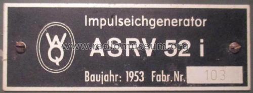 Impulseichgenerator ASRV52i; Quante, Wilhelm; (ID = 2279094) Equipment