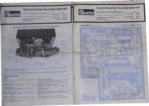 Farbfernsehgeräte Chassis Ch= Telefunken 712; QUELLE GmbH (ID = 1791697) Television