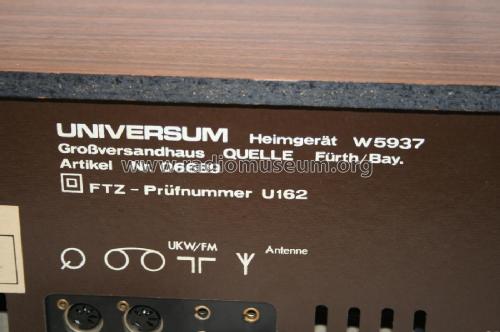Universum Heimgerät W5937 Art.No. 06689; QUELLE GmbH (ID = 2470873) Radio