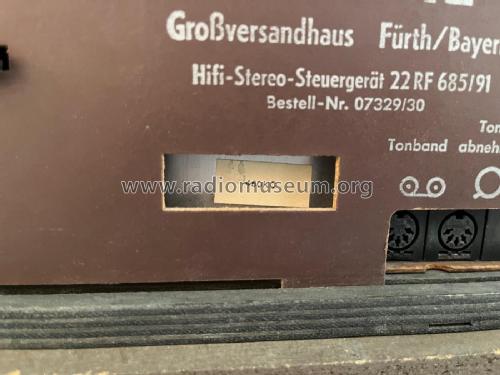 HiFi-Stereo-Steuergerät Best.Nr. 07329/30 Ch= Philips 22RF685 /91; QUELLE GmbH (ID = 2862958) Radio