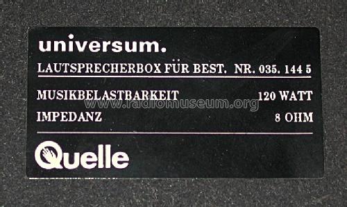 Lautsprecherbox Für Best. Nr. 035.144 5; QUELLE GmbH (ID = 1708248) Speaker-P
