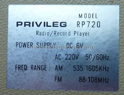 Privileg RP720; QUELLE GmbH (ID = 1824353) Radio