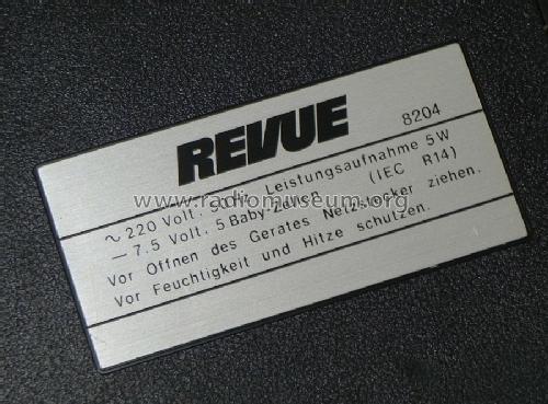 Revue Synchro 8204; QUELLE GmbH (ID = 1034191) R-Player