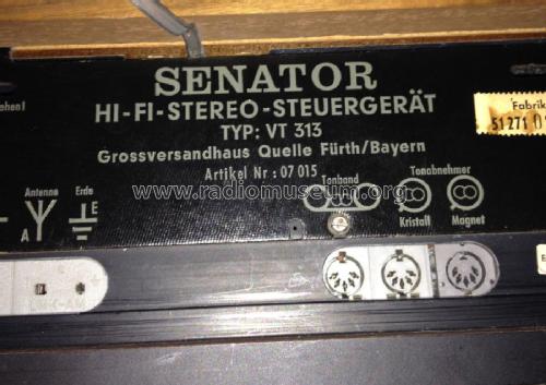 Senator Hi-Fi-Stereo-Steuergerät VT 313 ; QUELLE GmbH (ID = 2234101) Radio