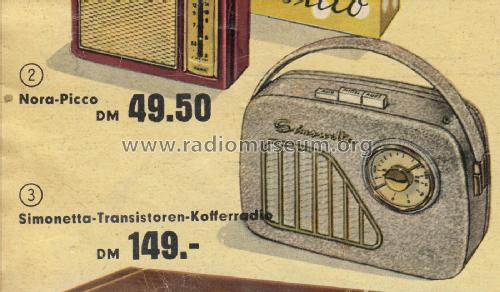 Simonetta-Transistoren-Kofferradio ; QUELLE GmbH (ID = 2534337) Radio