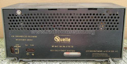 Simonetta-4-Wellen-Super AF641 Art. Nr. 07575; QUELLE GmbH (ID = 3056550) Radio