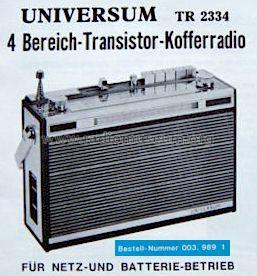 Transistor Koffer TR2334; QUELLE GmbH (ID = 993191) Radio