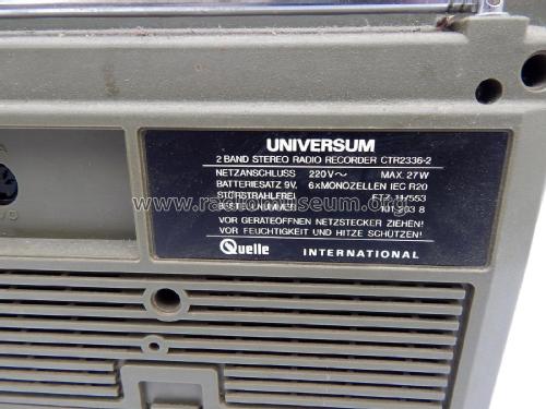 Universum - 2 Band Stereo Radio Recorder CTR2336-2 - Bestellnummer 101.203 8; QUELLE GmbH (ID = 1849822) Radio