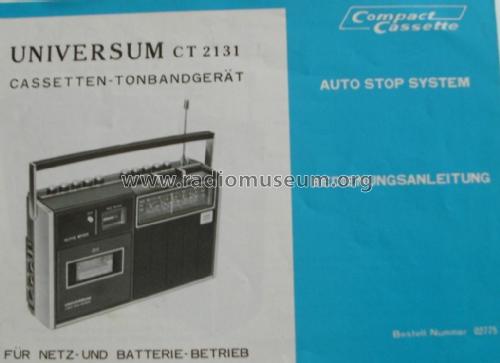 Universum 4 Band-Radio-Recorder CTR 2131; QUELLE GmbH (ID = 1738739) Radio