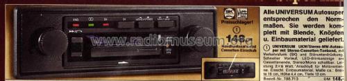 Universum Autosuper Bestell-Nr. 788.713; QUELLE GmbH (ID = 2039408) Car Radio