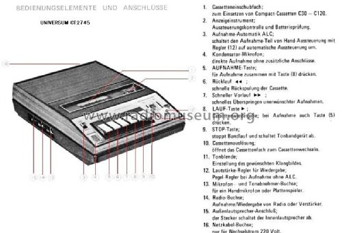 Universum CT2745; QUELLE GmbH (ID = 290551) R-Player