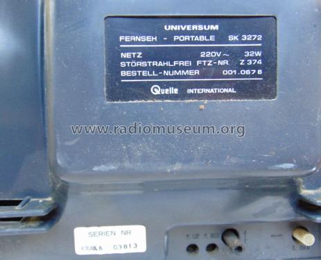 Universum Fernseh-Portable SK 3272 Bestell Nr. 024.904 5; QUELLE GmbH (ID = 2315903) Televisore