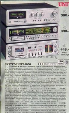 Universum HiFi Stereo Verstärker System HiFi 6000 V2383; QUELLE GmbH (ID = 1815202) Ampl/Mixer