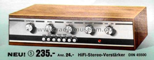Universum-HiFi-Stereo-Verstärker Best. Nr. 07626; QUELLE GmbH (ID = 2349824) Ampl/Mixer