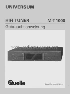 Universum HIFI Tuner M-T 1000; QUELLE GmbH (ID = 1837659) Radio