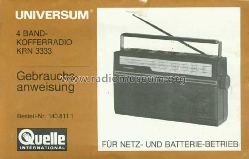 Universum KRN3333; QUELLE GmbH (ID = 1372771) Radio