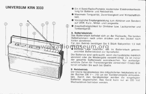 Universum KRN3333; QUELLE GmbH (ID = 1372772) Radio