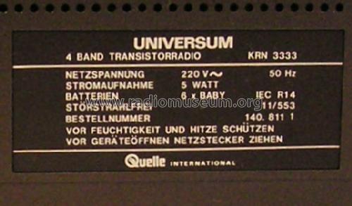 Universum KRN3333; QUELLE GmbH (ID = 762260) Radio