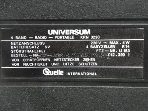 Universum 4 Band-Radio-Portable KRN 3290; QUELLE GmbH (ID = 1817751) Radio