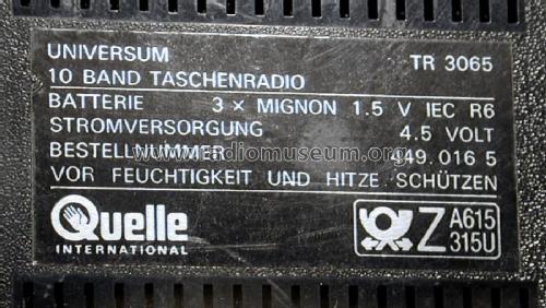 Universum TR3065; QUELLE GmbH (ID = 2144943) Radio