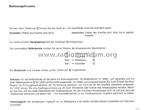 Universum Koffersuper TR982 Best. Nr. 09714; QUELLE GmbH (ID = 1372811) Radio