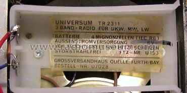 Universum TR-2311; QUELLE GmbH (ID = 578324) Radio