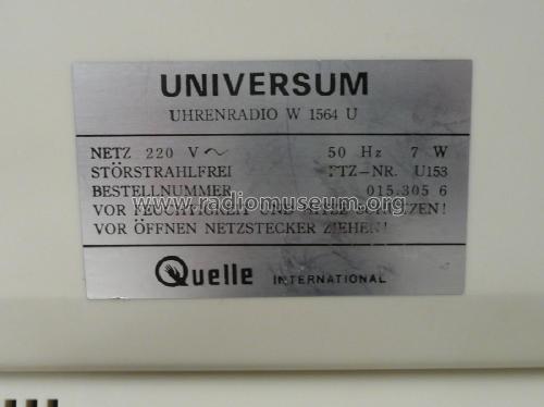 Universum Uhrenradio W1564U; QUELLE GmbH (ID = 1885225) Radio
