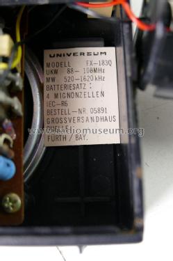 Universum Volltransistor FX 183Q; QUELLE GmbH (ID = 2837108) Radio