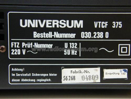 Universum VTCF 375; QUELLE GmbH (ID = 1301340) Radio