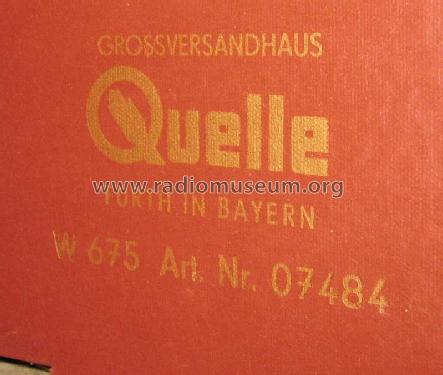 W675 Art. Nr. 07484; QUELLE GmbH (ID = 395161) Radio
