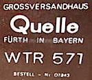 WTR-571 Best, Nr: 07343; QUELLE GmbH (ID = 527267) Radio