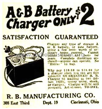 A & B Battery Charger ; R. B. Manufacturing (ID = 1381895) Strom-V
