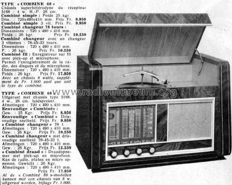 Combiné 68; RR Radio R.R. Radio; (ID = 1156738) Radio