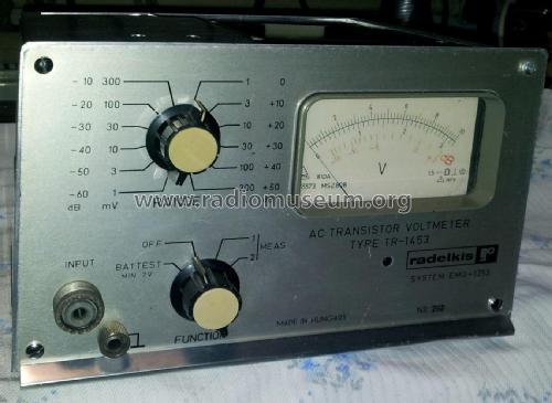 A.C. Transistor Voltmeter 1353 - TR-1453; Radelkis Ktsz.; (ID = 2635721) Equipment