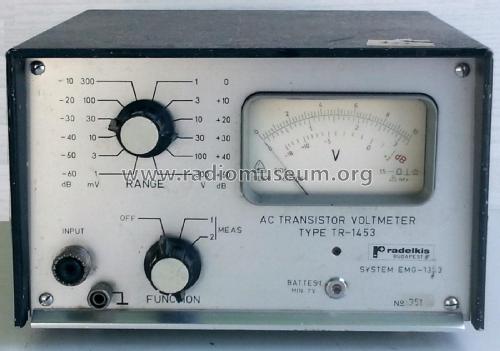 A.C. Transistor Voltmeter 1353 - TR-1453; Radelkis Ktsz.; (ID = 2112883) Equipment