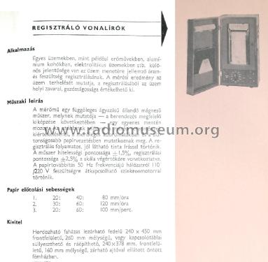 Regisztráló Vonalíró - Linear Recording Voltmeter AC; Radelkis Ktsz.; (ID = 2468760) Equipment