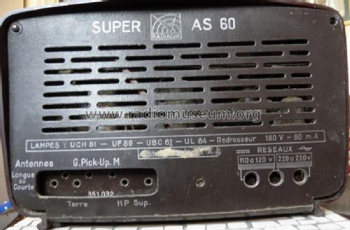 Super-As 60; Radialva, Véchambre (ID = 673571) Radio