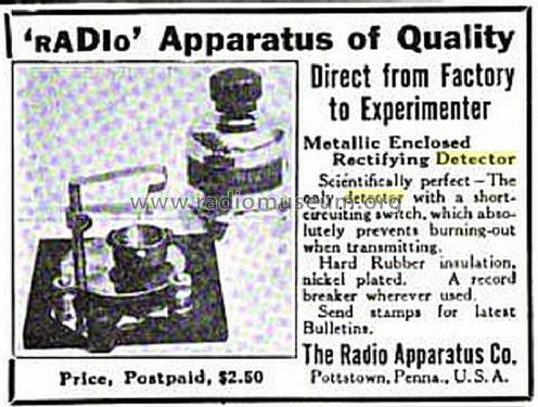 Metallic Enclosed Rectifying Detector ; Radio Apparatus Co.; (ID = 1062914) Radio part