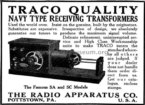 Traco Navy Receiving Transformer Model 5C; Radio Apparatus Co.; (ID = 1577088) mod-pre26