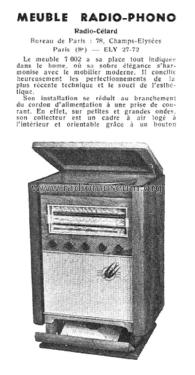 Célard Meuble Radio-Phono 7002; Radio-Célard, Ergos, (ID = 1948561) Radio